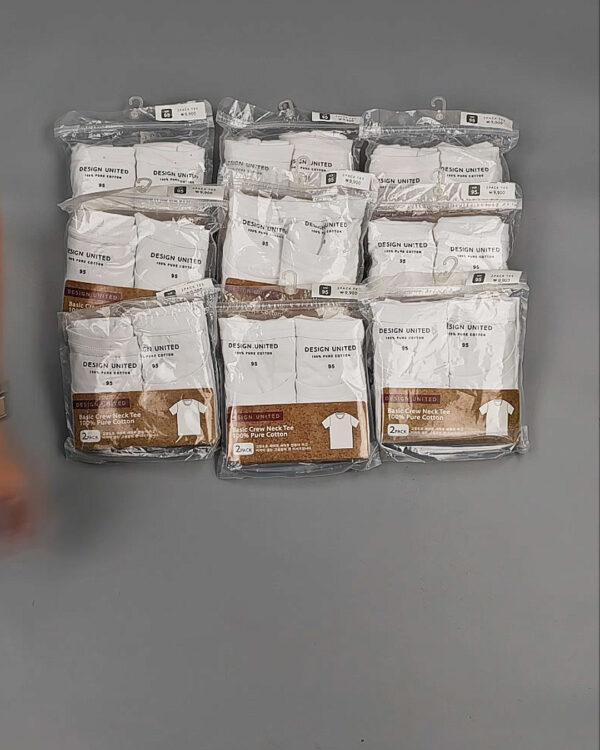 Фотография  574 - Футболка белая муж Корея 085#5 кг оптом в Петропавловске-Камчатском и Камчатском крае